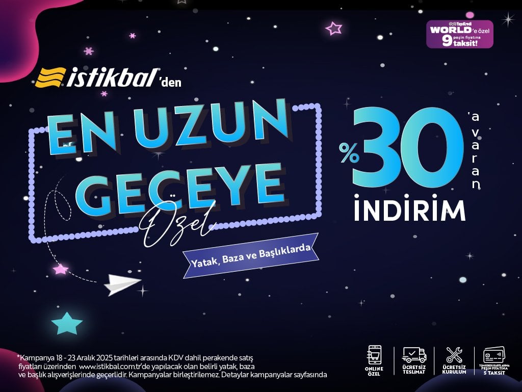 İstikbal'den En Uzun Geceye Özel Yatak Baza ve Başlıklarda %30'a Varan İndirim