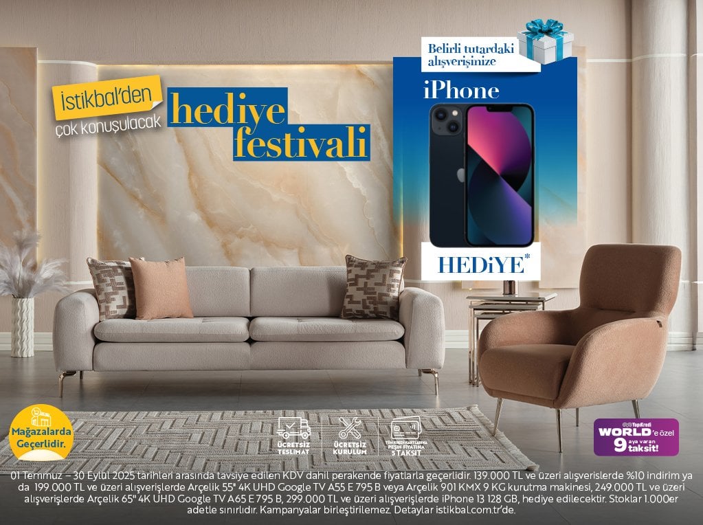Belirli tutarda Alışverişlerde iphone telefon hediye