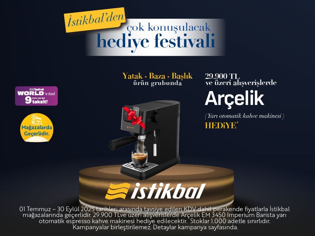 Belirli tutarda Alışverişlerde kahve makinesi hediye