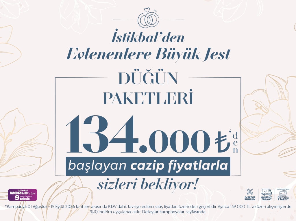 İSTİKBAL'DEN EVLENENLERE BÜYÜK JEST!