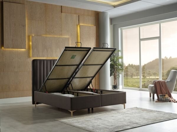 Alfa Düz Baza 180X200 - Divin Antrasit - Large (29 Cm)
