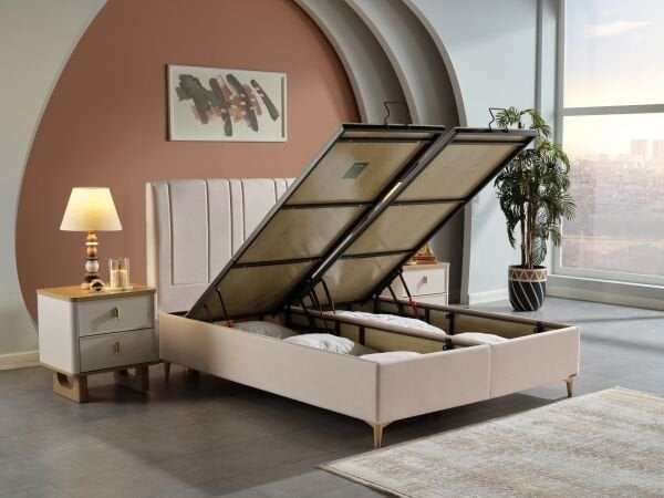 Alfa Düz Baza 160X200 - Lorea Bej - Large (29 Cm)