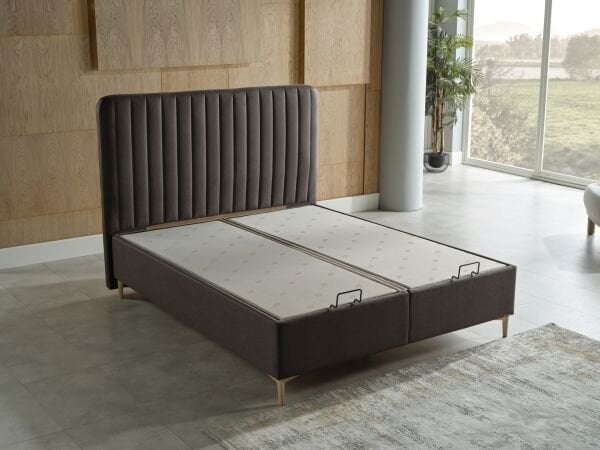 Alfa Düz Baza 120X200 - Divin Antrasit - Large (29 Cm)