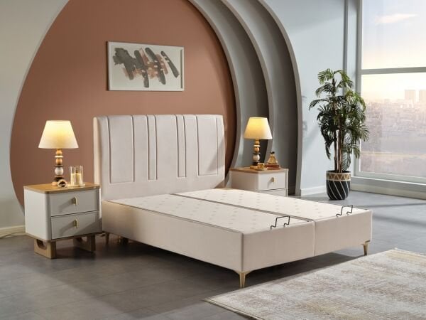 Alfa Düz Baza 140X190 - Lorea Bej - Large (29 Cm)
