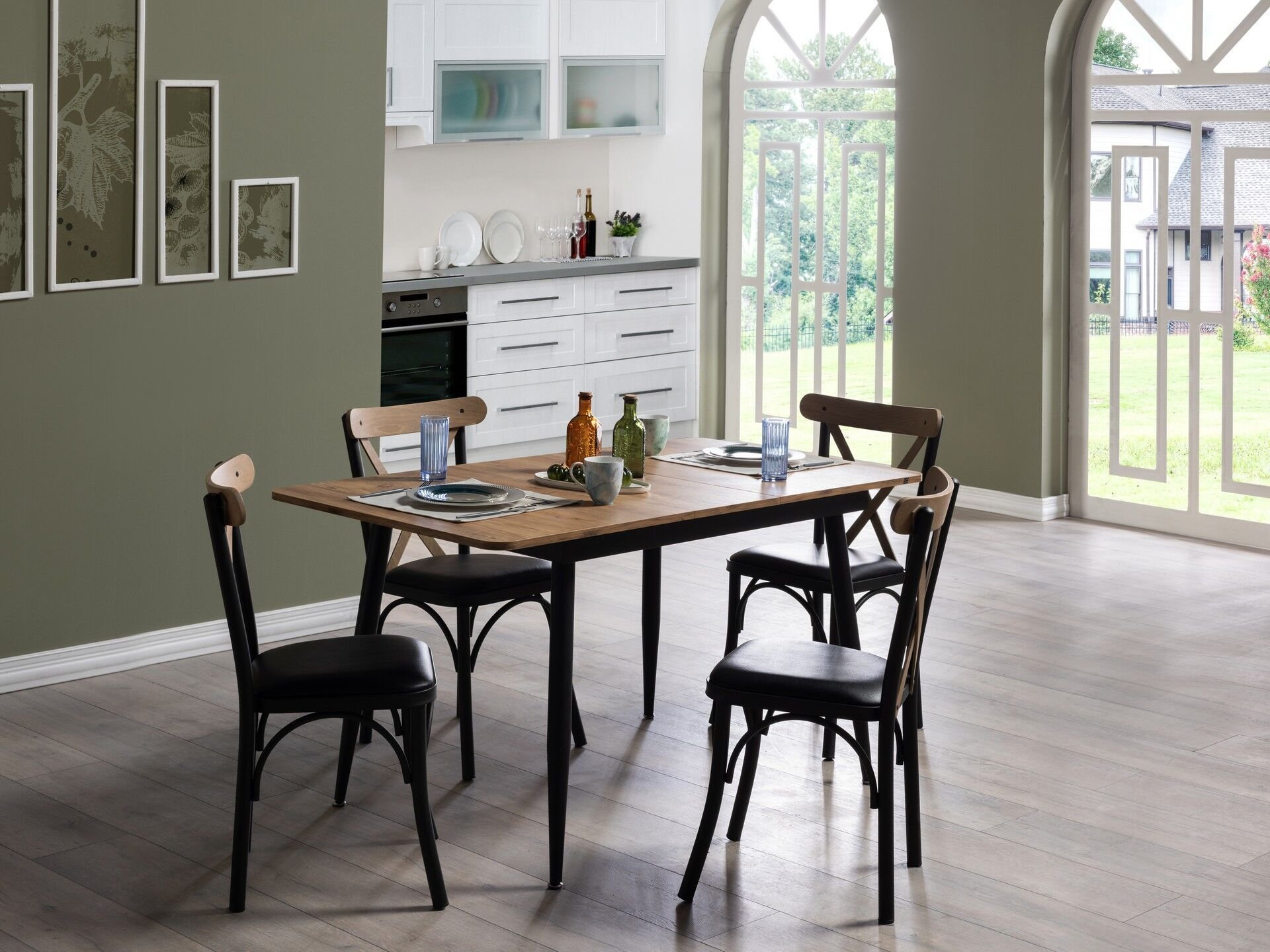 Essen Mutfak Masa Takımı Siyah