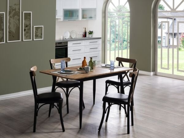 Essen Mutfak Masa Takımı Siyah