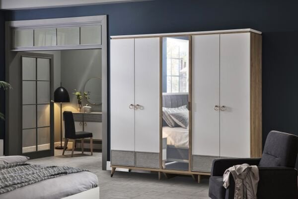 Lena 5 Door Wardrobe