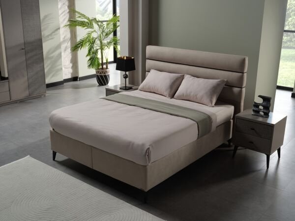 Alfa Düz Baza 180X200 - Zeus Krem - Large (29 Cm)