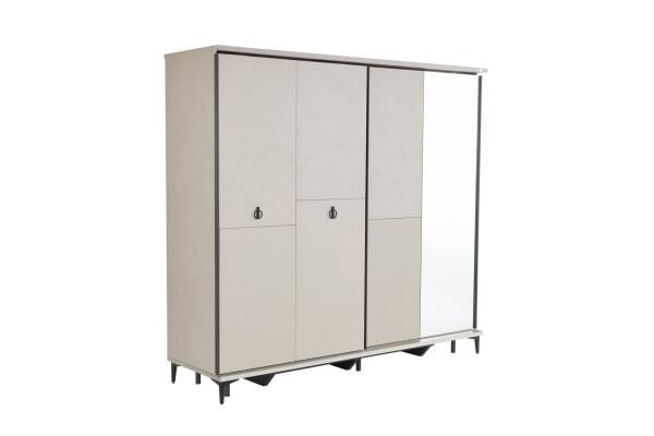 Vista Sliding Door Wardrobe Cream
