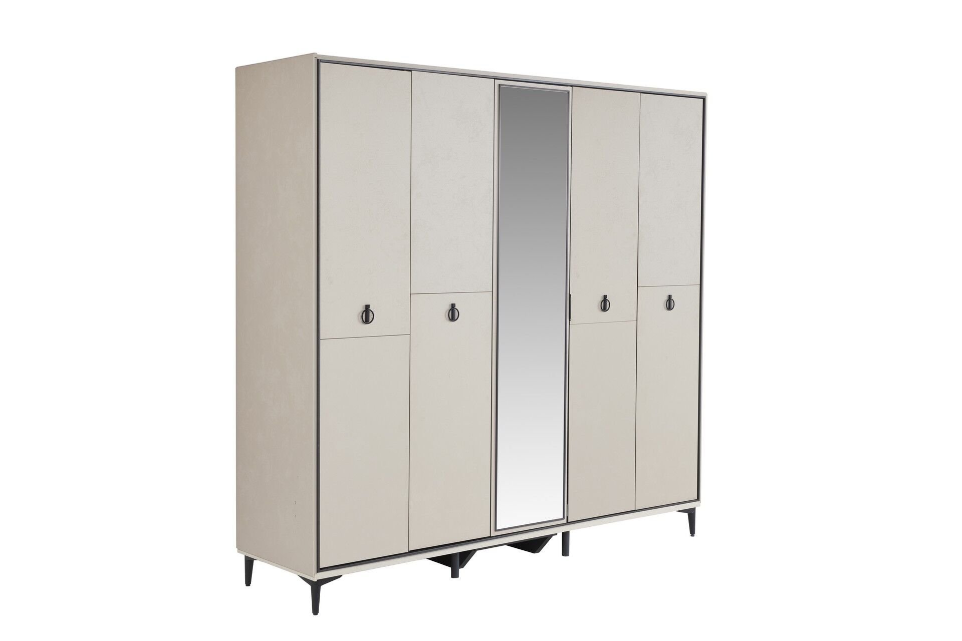 Vista 5 Door Wardrobe Cream