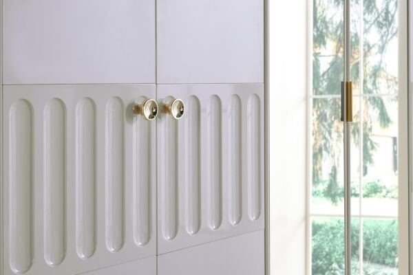 Blanca 5 Door Wardrobe - Gold