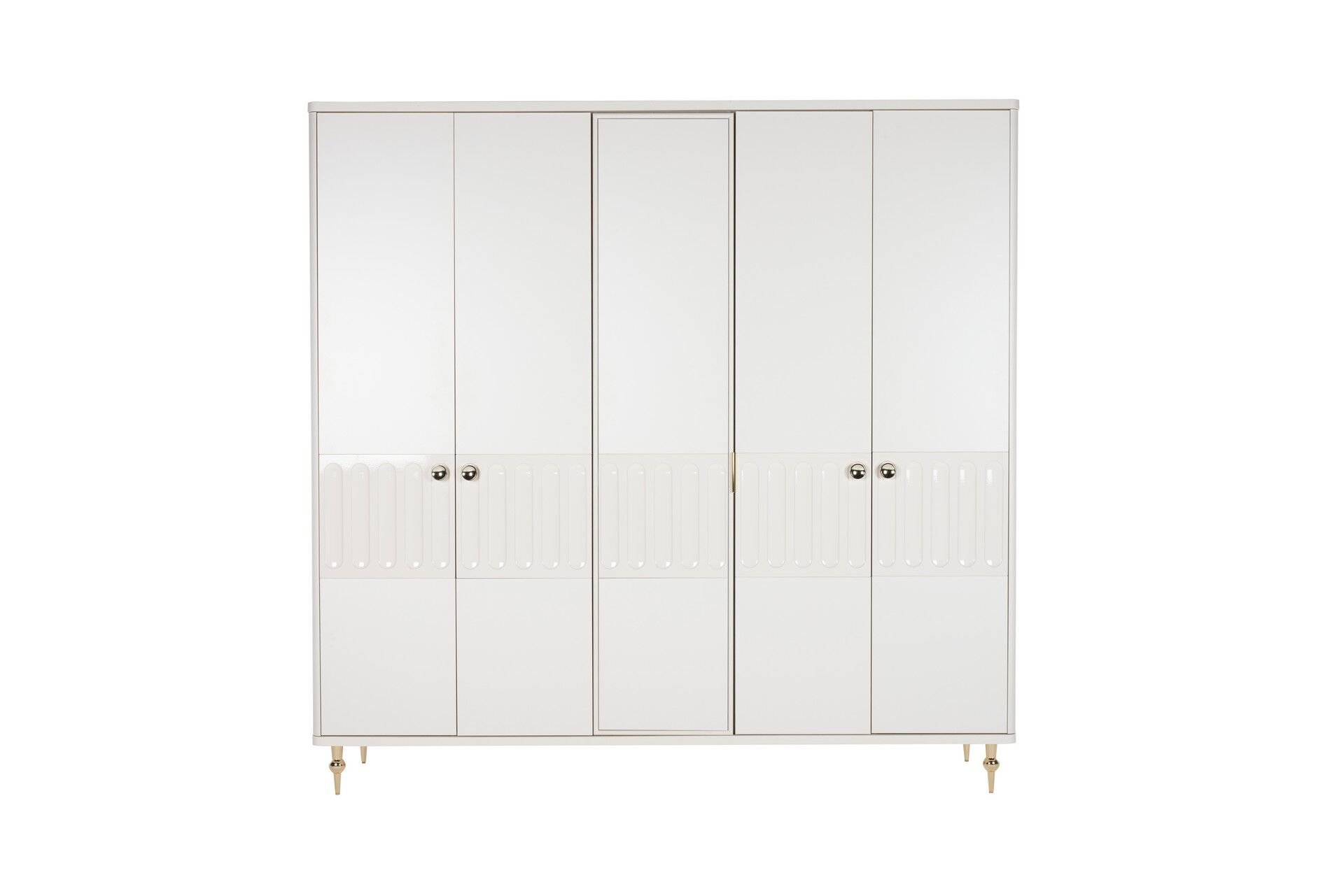 Blanca 5 Door Wardrobe - Gold