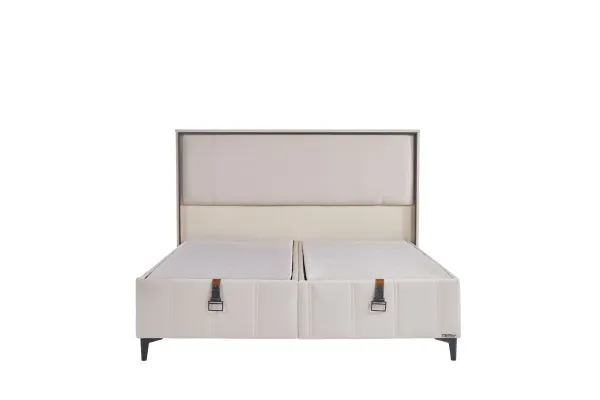 Alfa Kapitone Baza 100X200 - Krem - Large (29 Cm)