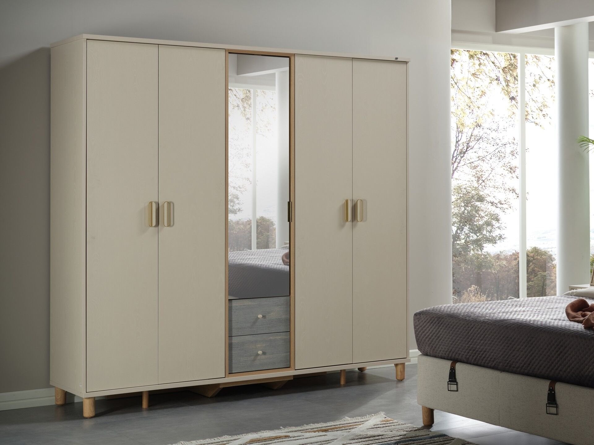 Linus 5 Kapaklı Dolap