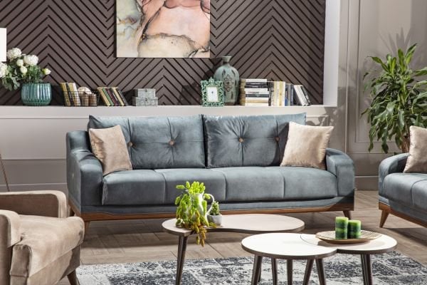 Estilo X Yataklı Üçlü Koltuk Yeşil