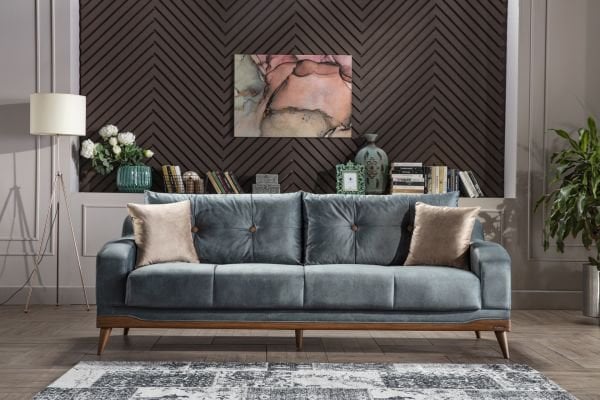 Estilo X Yataklı Üçlü Koltuk Yeşil