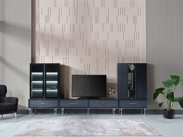 Viola TV Unit Cabinet with Glass