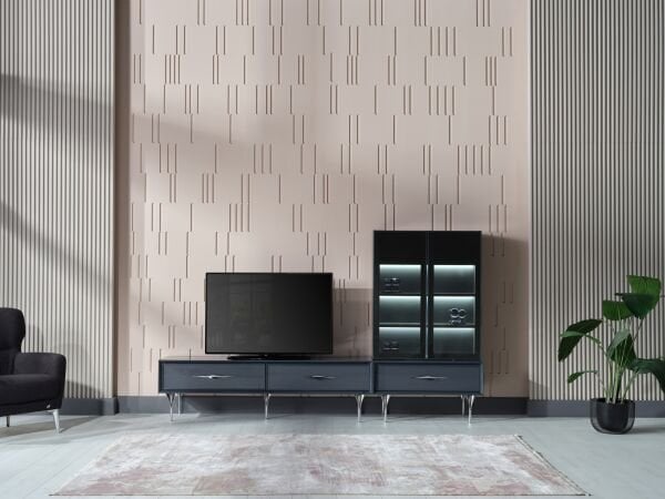 Viola TV Unit Cabinet with Glass