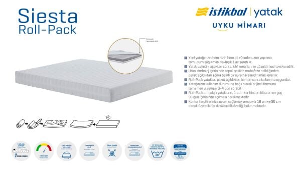 Siesta Rollpack Yatak 20 cm - 160X200