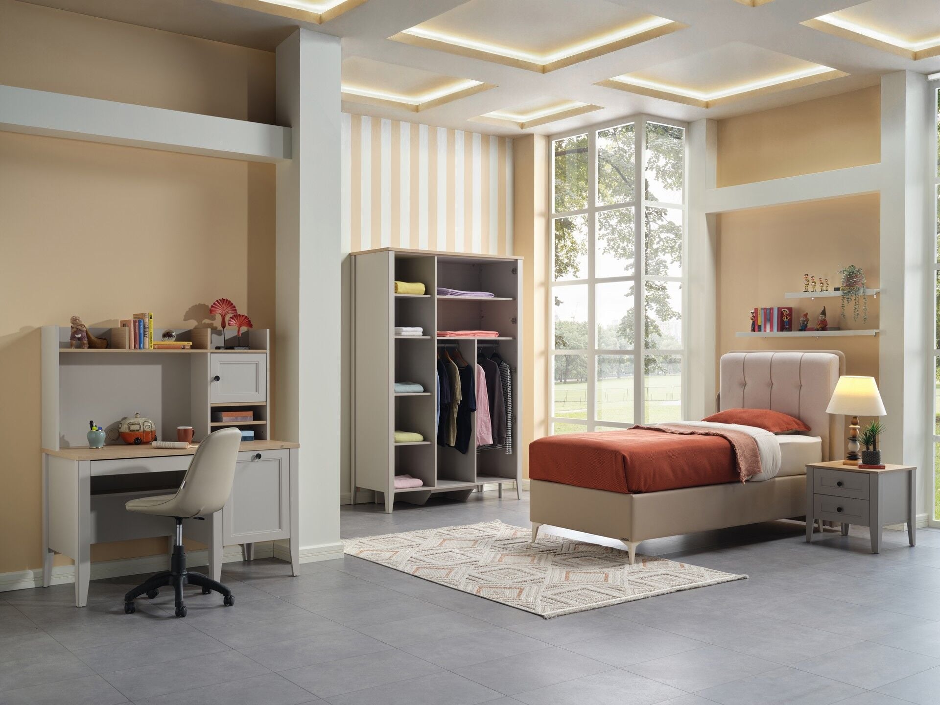 Fiona 3 Kapaklı Dolap