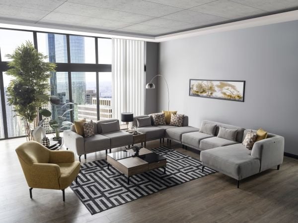 Mary Corner Set - Gray