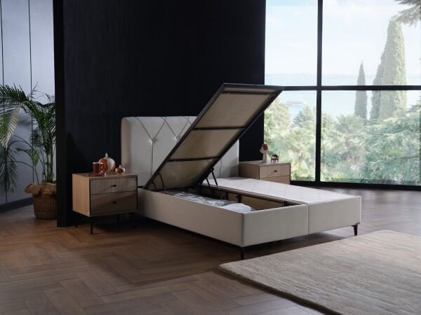 Alfa Düz Baza Large (29 Cm) - 180X200 - Krem