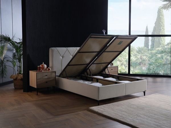 Alfa Düz Baza Large (29 Cm) - 100X200 - Krem