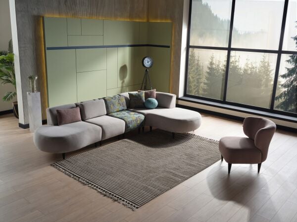 Teddy Köşe Koltuk Gri