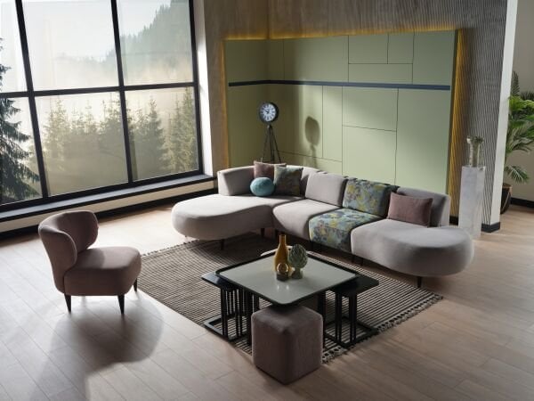 Teddy Köşe Koltuk Gri