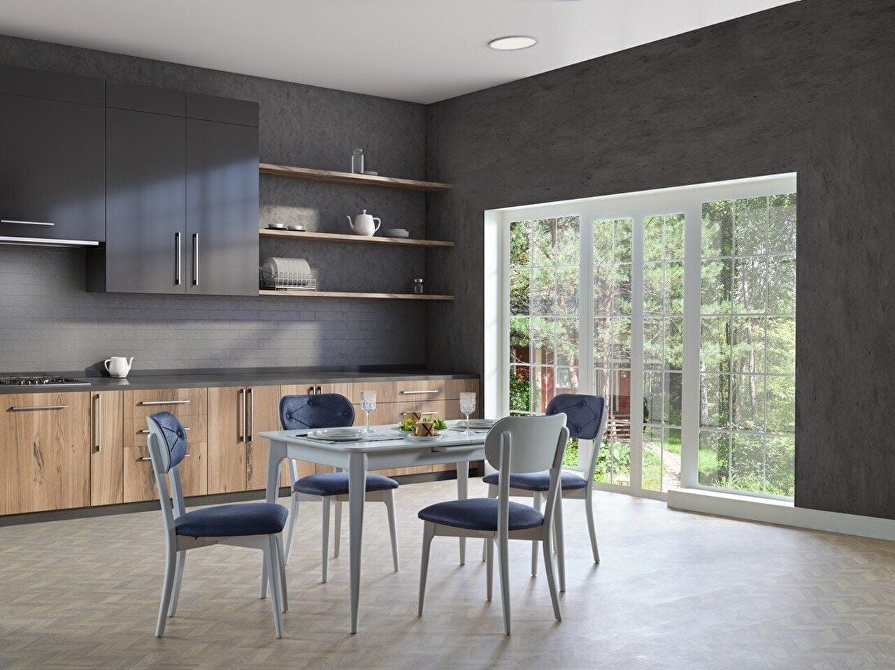 Matilda Mutfak Masa Takımı Beyaz