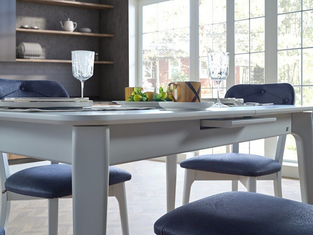 Matilda Mutfak Masa Takımı Beyaz