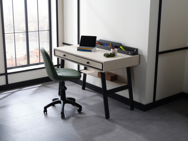 Vista Study Desk Cream