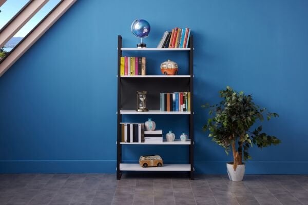 Ariel Wide Bookcase - White