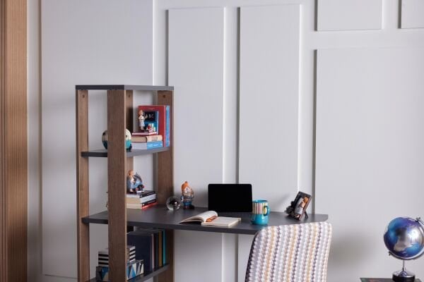 Lagos Çalışma Masası - Ceviz Antrasit