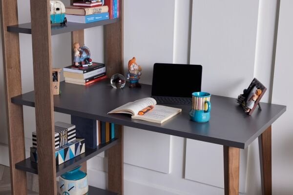 Lagos Çalışma Masası - Ceviz Antrasit