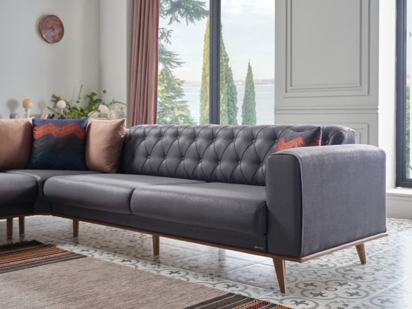 Diego Corner Set - Navy Blue