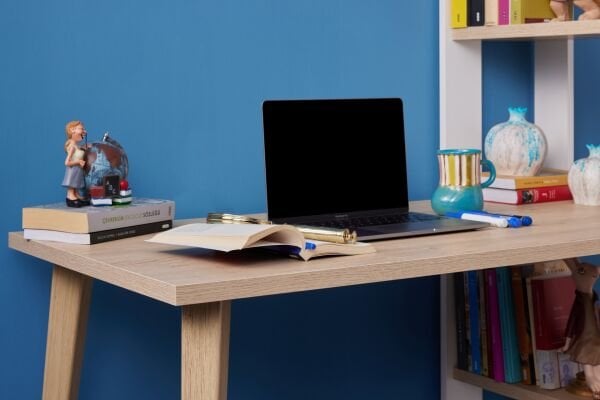 Lagos Study Desk - Anthracite Walnut