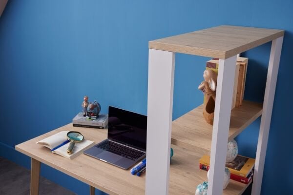 Lagos Study Desk - Anthracite Walnut