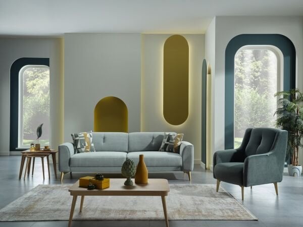 Lavita Koltuk Takımı Altın - Lavita Gri