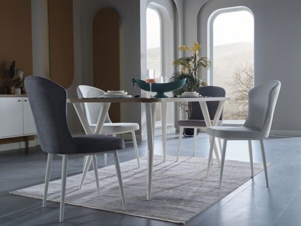 Lavita 8222 2'li Alternatif Sandalye Gri