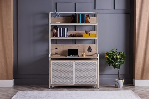 Dolce Study Desk with Bookcase