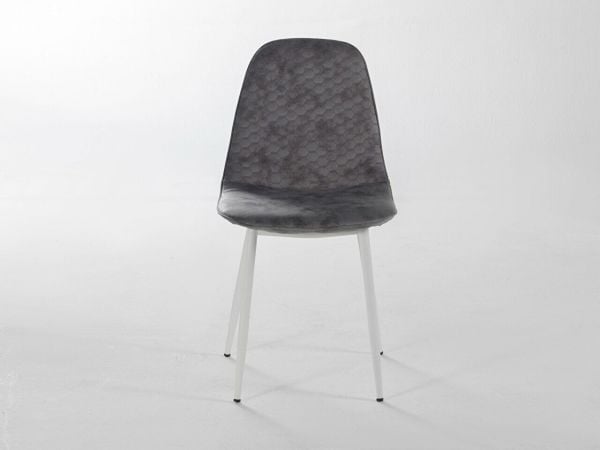 Marble 2'li Sandalye Antrasit - Beyaz