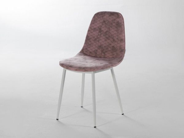 Marble 2'li Sandalye Pembe - Beyaz