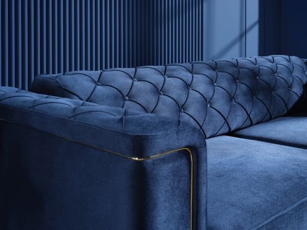 Blanca Koltuk Takımı Lacivert - Model 1 - Altın