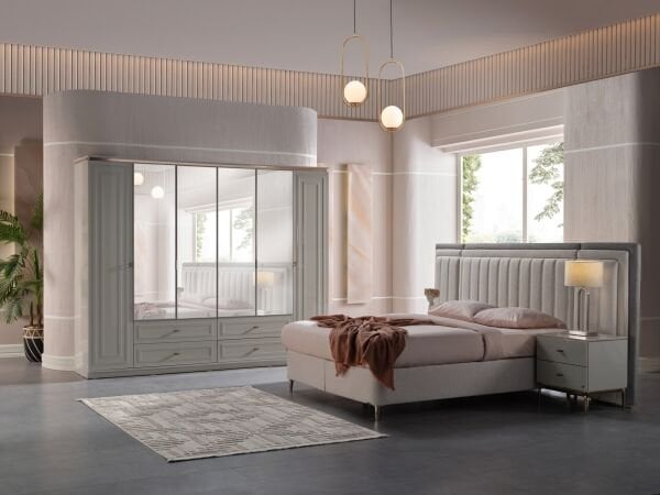 Briella 6 Door Wardrobe with Mirror