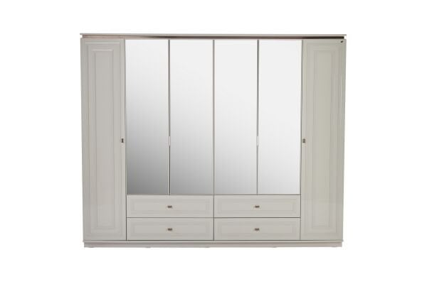 Briella 6 Door Wardrobe with Mirror