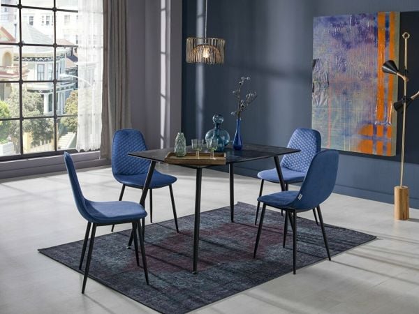 Marble Mutfak Masa Takımı Siyah