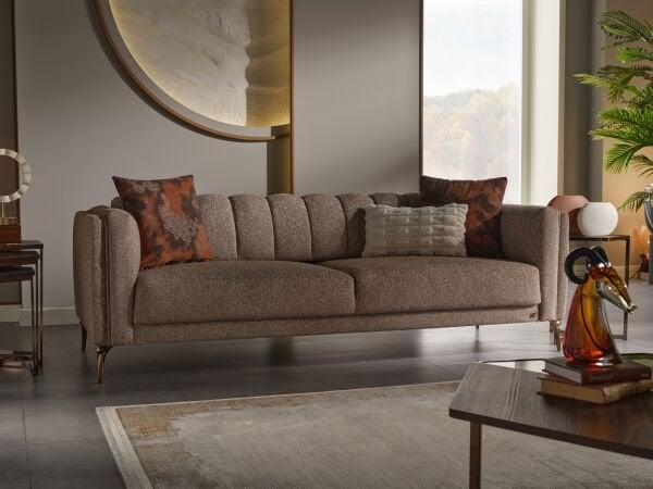 Vanessa Üçlü Koltuk Vizon