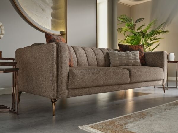 Vanessa Üçlü Koltuk Vizon