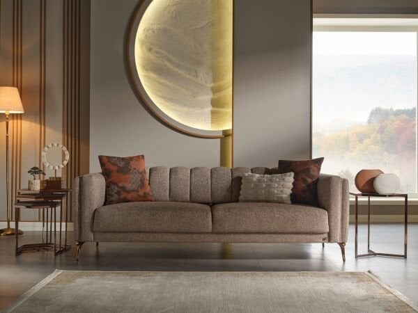 Vanessa Üçlü Koltuk Vizon